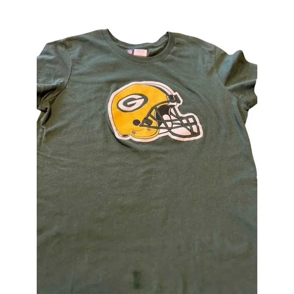 NFL Team Apparel women's S Green Bay Packers T-shirt, green short sleeves